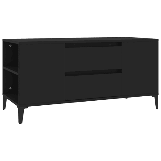 Móvel para TV - Móvel de TV - Armário de TV 102x44,5x50 cm derivados de madeira preto