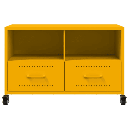 Móvel de TV - Modulo de TV - Armário de TV 68x39x43,5 cm aço amarelo mostarda