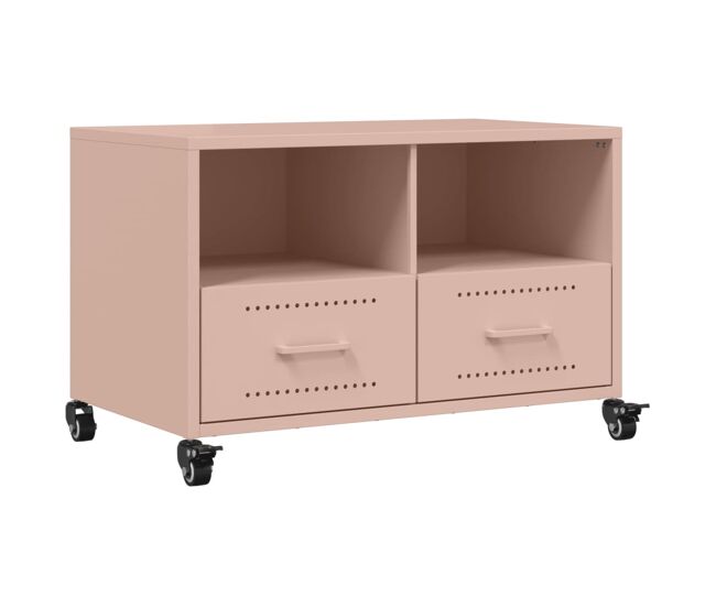 Mueble para tv - mueble tv - mesa de tv acero laminado en frío rosa 68x39x43,5 cm