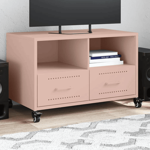 Móvel de TV - Modulo de TV - Armário de TV 68x39x43,5 cm aço rosa