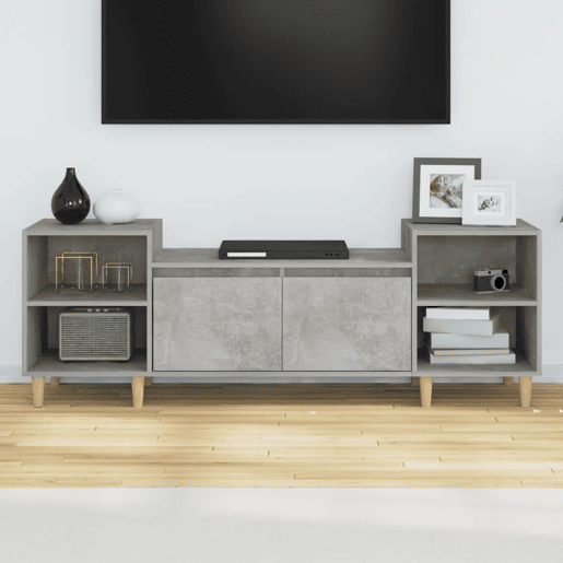 Móvel de TV - Modulo de TV - Armário de TV 160x35x55 cm derivados de madeira cinzento cimento