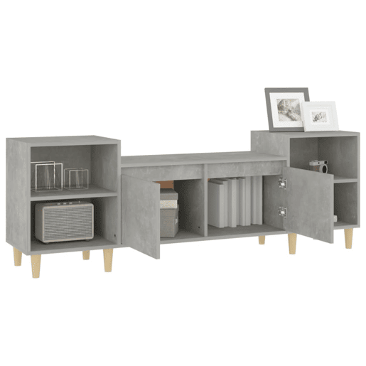 Móvel de TV - Modulo de TV - Armário de TV 160x35x55 cm derivados de madeira cinzento cimento