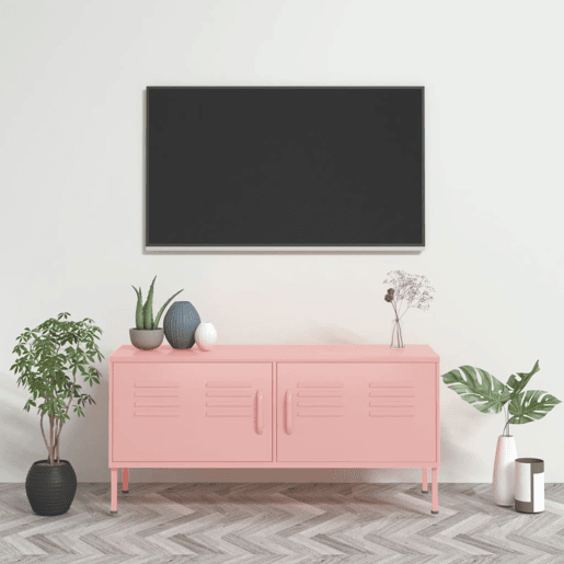 Móvel de TV - Modulo de TV - Armário de TV aço 105x35x50 cm rosa