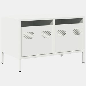 Móvel de TV - Modulo de TV - Armário de TV 68x39x43,5 cm aço laminado a frio branco