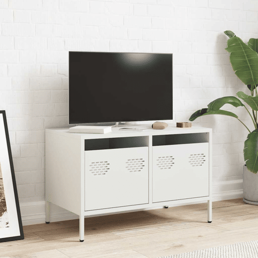 Móvel de TV - Modulo de TV - Armário de TV 68x39x43,5 cm aço laminado a frio branco