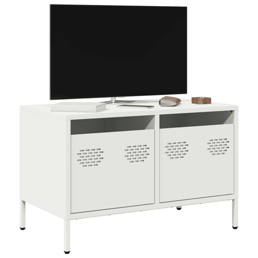 Móvel de TV - Modulo de TV - Armário de TV 68x39x43,5 cm aço laminado a frio branco