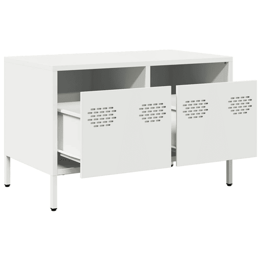 Móvel de TV - Modulo de TV - Armário de TV 68x39x43,5 cm aço laminado a frio branco