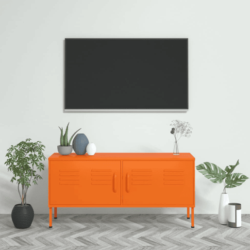 Móvel de TV - Modulo de TV - Armário de TV aço 105x35x50 cm laranja