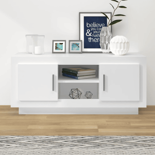 Móvel para TV - Móvel de TV - Armário de TV 102x35x45 cm madeira processada branco
