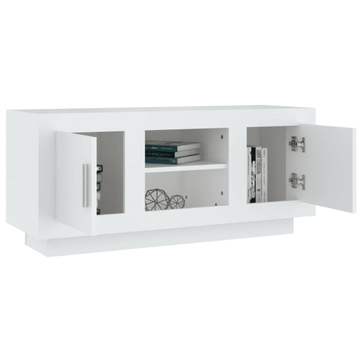 Móvel para TV - Móvel de TV - Armário de TV 102x35x45 cm madeira processada branco
