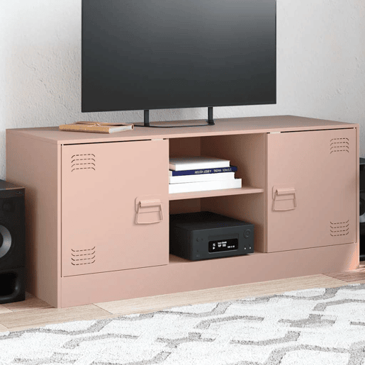 Móvel de TV - Modulo de TV - Armário de TV 99x39x44 aço rosa