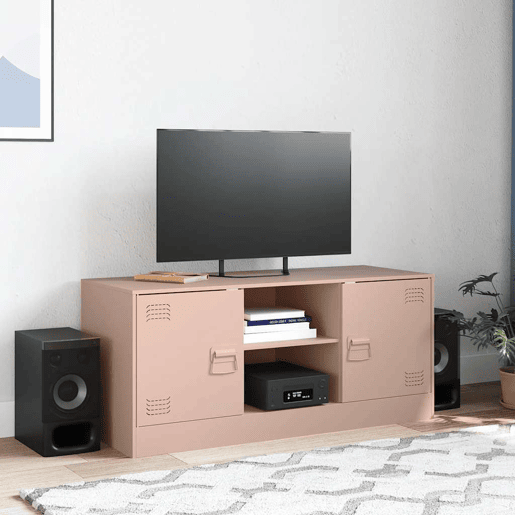 Móvel de TV - Modulo de TV - Armário de TV 99x39x44 aço rosa