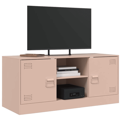 Móvel de TV - Modulo de TV - Armário de TV 99x39x44 aço rosa
