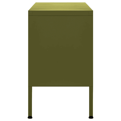 Móvel de TV - Modulo de TV - Armário de TV aço 105x35x50 cm verde-azeitona