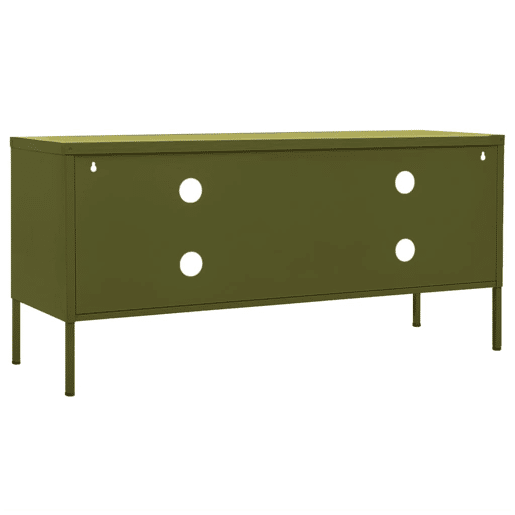 Móvel de TV - Modulo de TV - Armário de TV aço 105x35x50 cm verde-azeitona