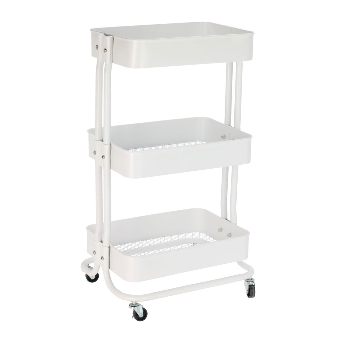 Well Home Carro de cocina de hierro con ruedas y 3 cajones