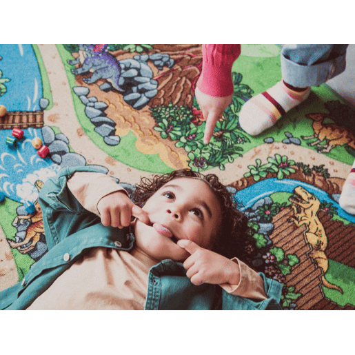 Tapete infantil AMBIHOME DINO WORLD - antiderrapante, 95x133cm