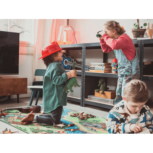 Tapete infantil AMBIHOME DINO WORLD - antiderrapante, 95x133cm