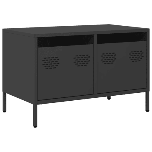 Móvel de TV - Modulo de TV - Armário de TV 68x39x43,5 cm aço laminado a frio preto Móvel de TV - Modulo de TV - Armário de TV 68x39x43,5 cm aço laminado a frio preto