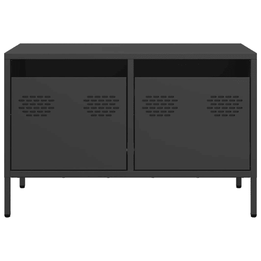 Móvel de TV - Modulo de TV - Armário de TV 68x39x43,5 cm aço laminado a frio preto Móvel de TV - Modulo de TV - Armário de TV 68x39x43,5 cm aço laminado a frio preto