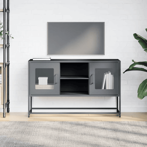 Móvel de TV - Modulo de TV - Armário de TV 100,5x39x60,5 cm aço antracite