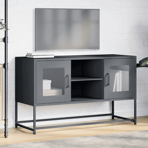Móvel de TV - Modulo de TV - Armário de TV 100,5x39x60,5 cm aço antracite
