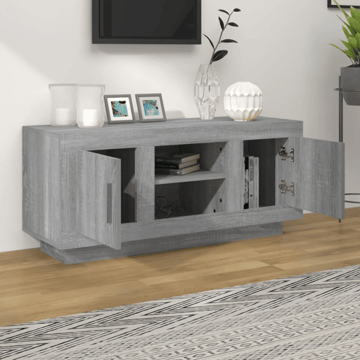 Móvel de TV - Modulo de TV - Armário de TV 102x35x45 cm derivados de madeira cinzento sonoma