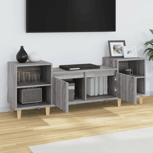 Móvel de TV - Modulo de TV - Armário de TV 160x35x55 cm derivados de madeira cinzento sonoma