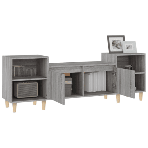 Móvel de TV - Modulo de TV - Armário de TV 160x35x55 cm derivados de madeira cinzento sonoma