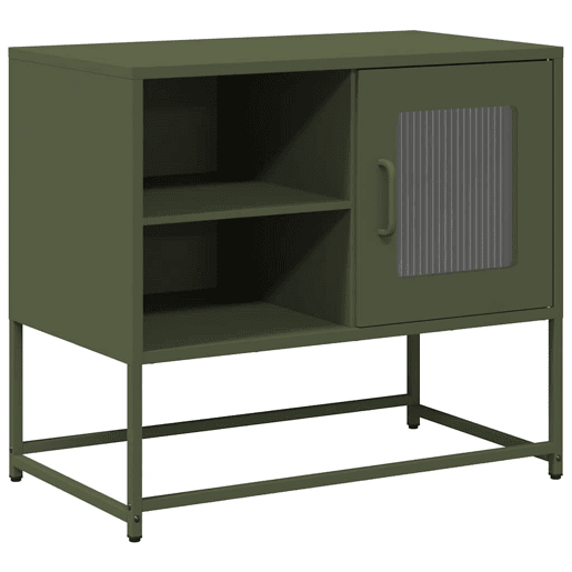 Móvel de TV - Modulo de TV - Armário de TV 68x39x60,5 cm aço verde azeitona