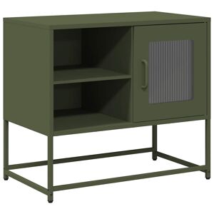 Móvel de TV - Modulo de TV - Armário de TV 68x39x60,5 cm aço verde azeitona