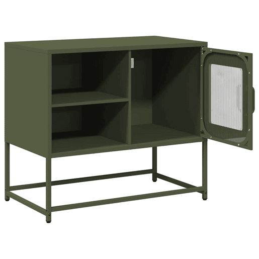 Móvel de TV - Modulo de TV - Armário de TV 68x39x60,5 cm aço verde azeitona