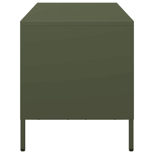 Móvel de TV - Modulo de TV - Armário de TV 101,5x39x43,5 cm aço laminado a frio verde-azeitona