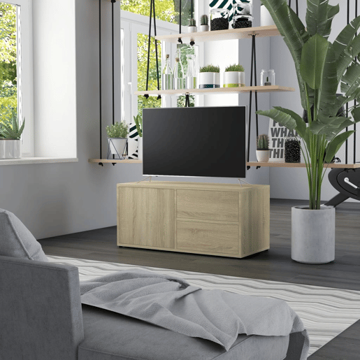 Móvel de TV - Modulo de TV - Armário de TV 80x34x36 cm derivados de madeira carvalho sonoma