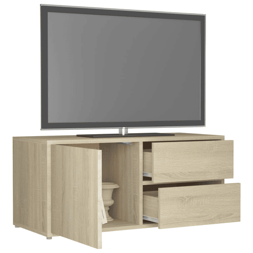 Móvel de TV - Modulo de TV - Armário de TV 80x34x36 cm derivados de madeira carvalho sonoma