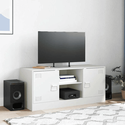 Móvel de TV - Modulo de TV - Armário de TV 99x39x44 cm aço branco
