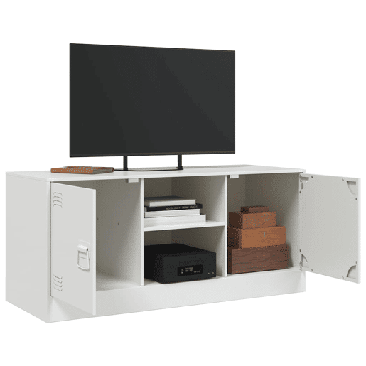 Móvel de TV - Modulo de TV - Armário de TV 99x39x44 cm aço branco