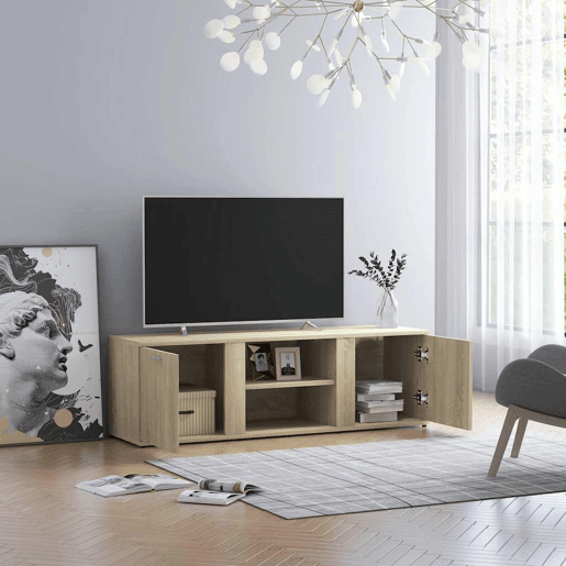 Móvel de TV - Modulo de TV - Armário de TV 120x34x37 cm derivados de madeira carvalho sonoma
