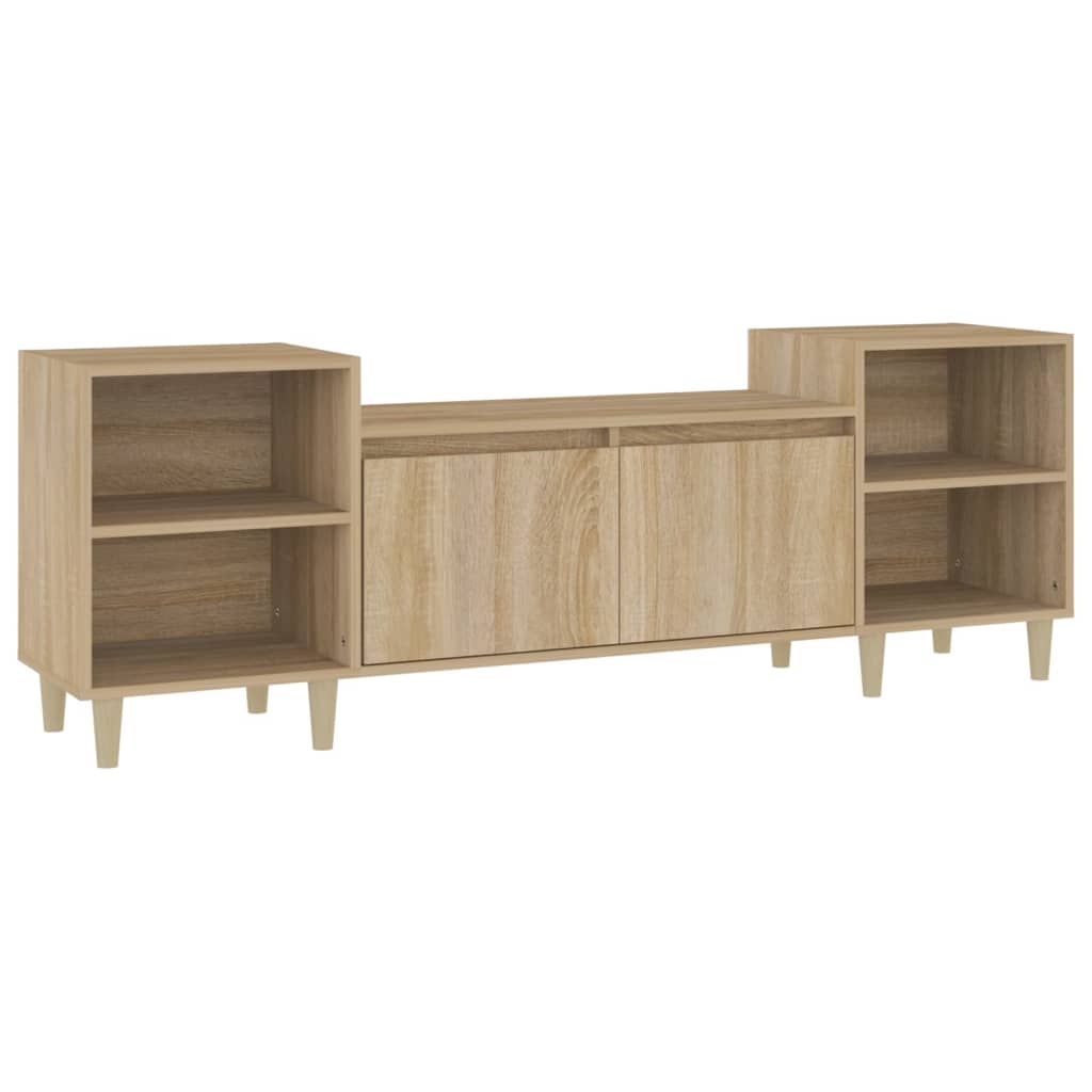 mueble para tv - mueble tv - mesa de tv madera contrachapada roble sonoma 160x35x55 cm