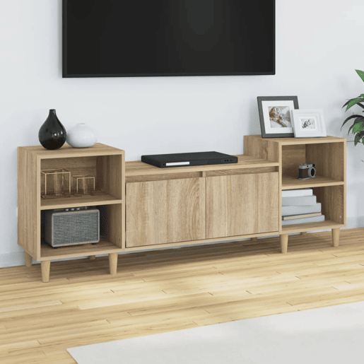 Móvel de TV - Modulo de TV - Armário de TV 160x35x55 cm derivados de madeira carvalho sonoma