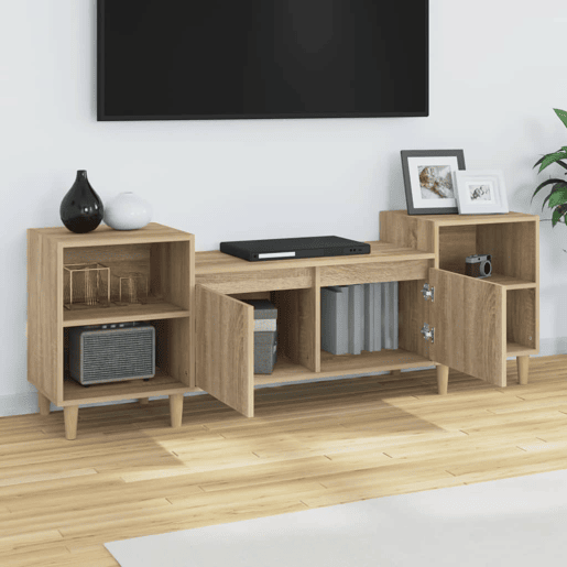 Móvel de TV - Modulo de TV - Armário de TV 160x35x55 cm derivados de madeira carvalho sonoma