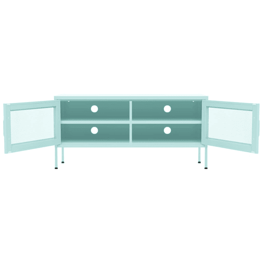 Móvel de TV - Modulo de TV - Armário de TV aço 105x35x50 cm verde-hortelã
