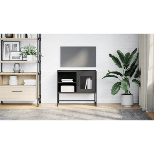 Móvel de TV - Modulo de TV - Armário de TV 68x39x60,5 cm aço preto