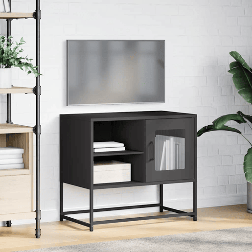 Móvel de TV - Modulo de TV - Armário de TV 68x39x60,5 cm aço preto