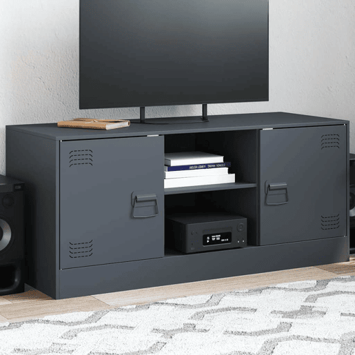 Móvel de TV - Modulo de TV - Armário de TV 99x39x44 cm aço antracite