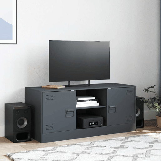 Móvel de TV - Modulo de TV - Armário de TV 99x39x44 cm aço antracite
