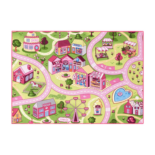 Tapete infantil AMBIHOME FAIRGROUND LIFE - antiderrapante, 95x133cm