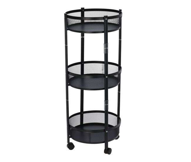 Well home carro de cocina plegable con ruedas ø37x88cm