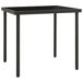 Juego de comedor para jardín 3 piezas acero Juego de comedor para jardín 3 piezas acero Negro