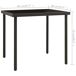 Juego de comedor para jardín 3 piezas acero Juego de comedor para jardín 3 piezas acero Negro